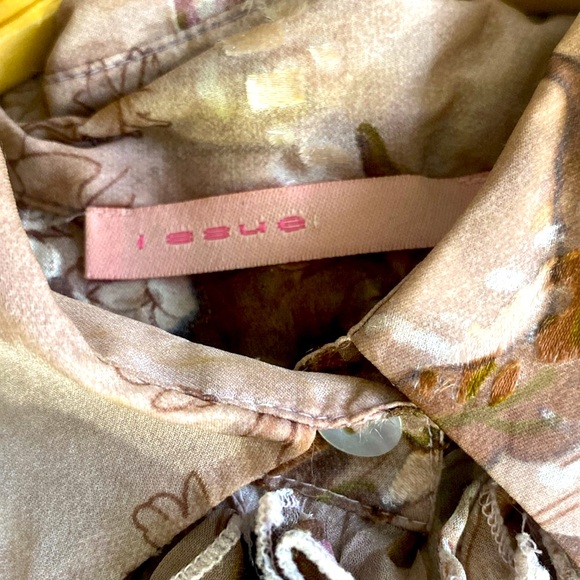 New 100% Silk Semi Sheer Blouse - Picture 7 of 8